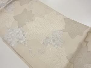 絽紅葉模様織出し名古屋帯